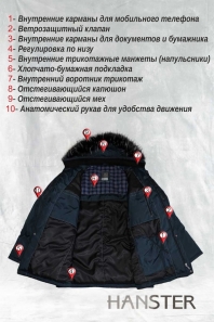 синий HANSTER ОЖИДАЕТСЯ!!!Куртка "Тунгус" КА-702/3 (синий)