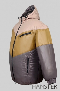 HANSTER Куртка "Калгари" КСТ-23 (т. серый / хаки / капучино)