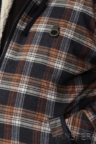HANSTER Сорочка "Егерь" на меховой подкладке СМ-2  (синий/коричневый/белый)