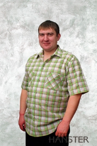 №1 зеленый HANSTER Сорочка " клетка" СХК-15/1 (№1 зеленый)