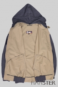 HANSTER Куртка-ветровка без подкладки  КВП-2 "Босс" (бежевый/джинс меланж)