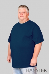 Мужская футболка большого размера. (т.синий)