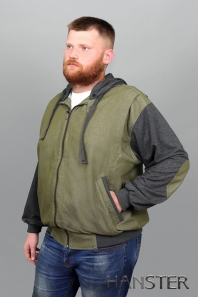HANSTER Куртка-ветровка без подкладки КВП - 21 "Босс" (хаки/антрацит)